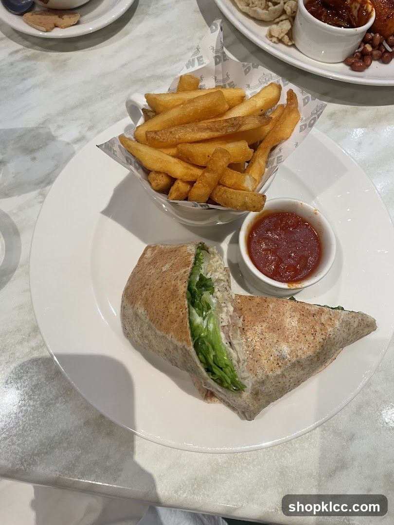 Wrap with Fries and Salsa