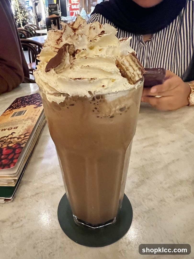 Chocolate Frappe with Whipped Cream