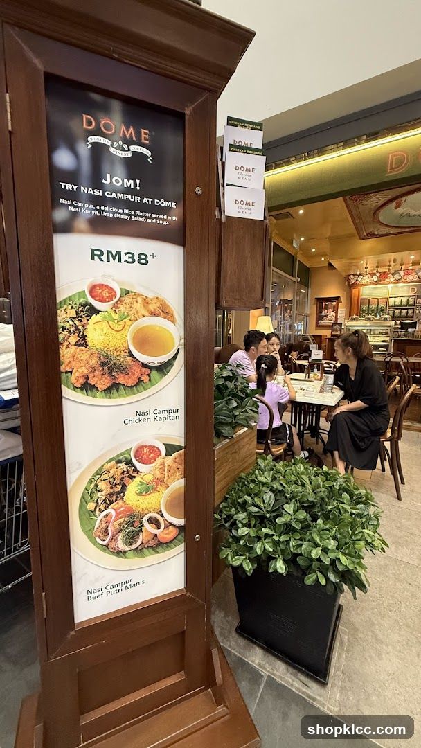 Dome Restaurant Menu Display