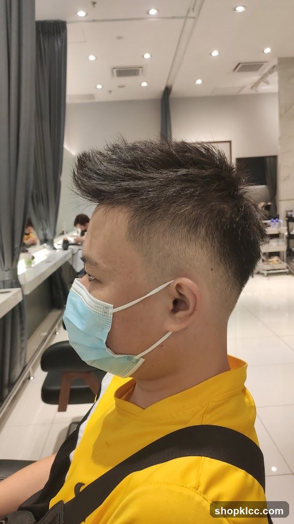 Man with a new haircut