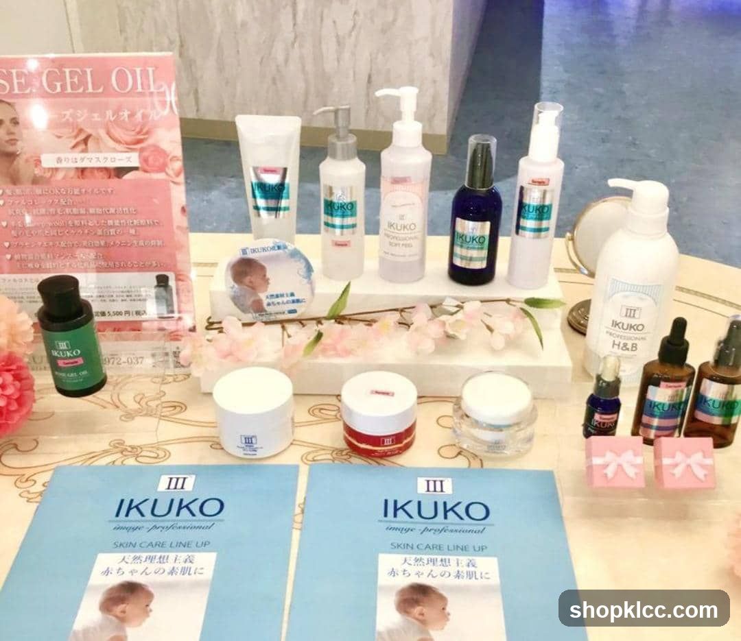 IKUKO Skincare Products Display