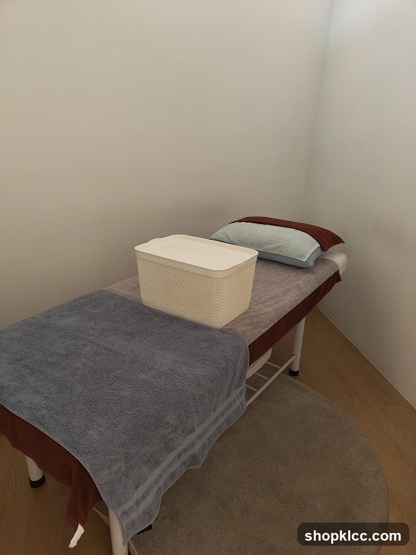 Massage table setup