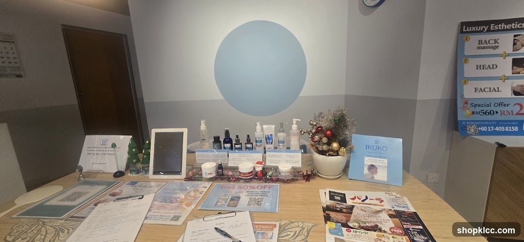 Beauty Products and Services Display