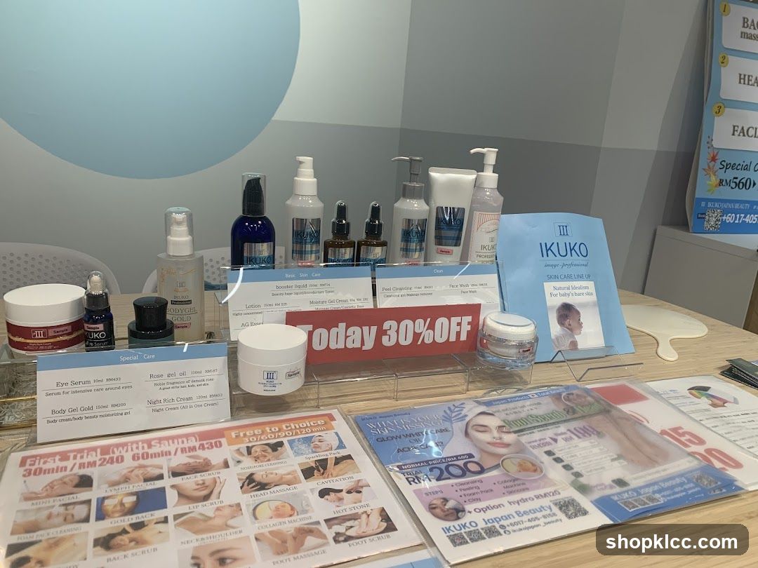 Beauty Products and Services Display