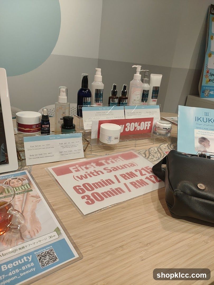 Beauty Products and Services Display