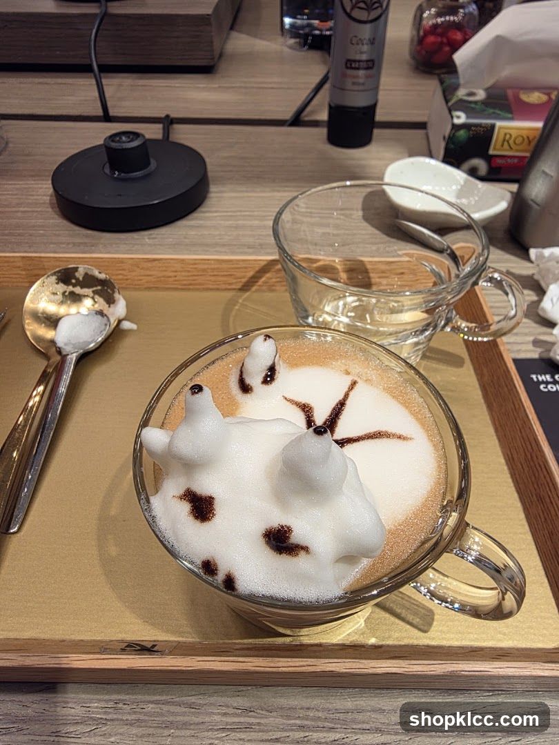 Latte with Animal Foam Art