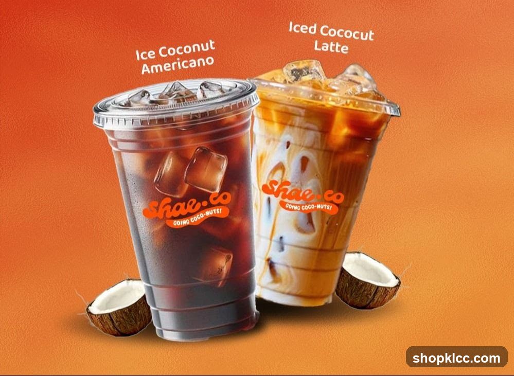 Two Iced Coconut Drinks