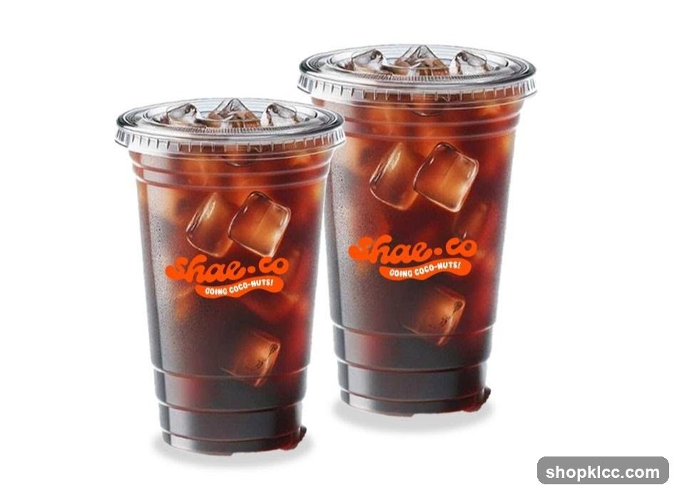 Two iced coffee drinks