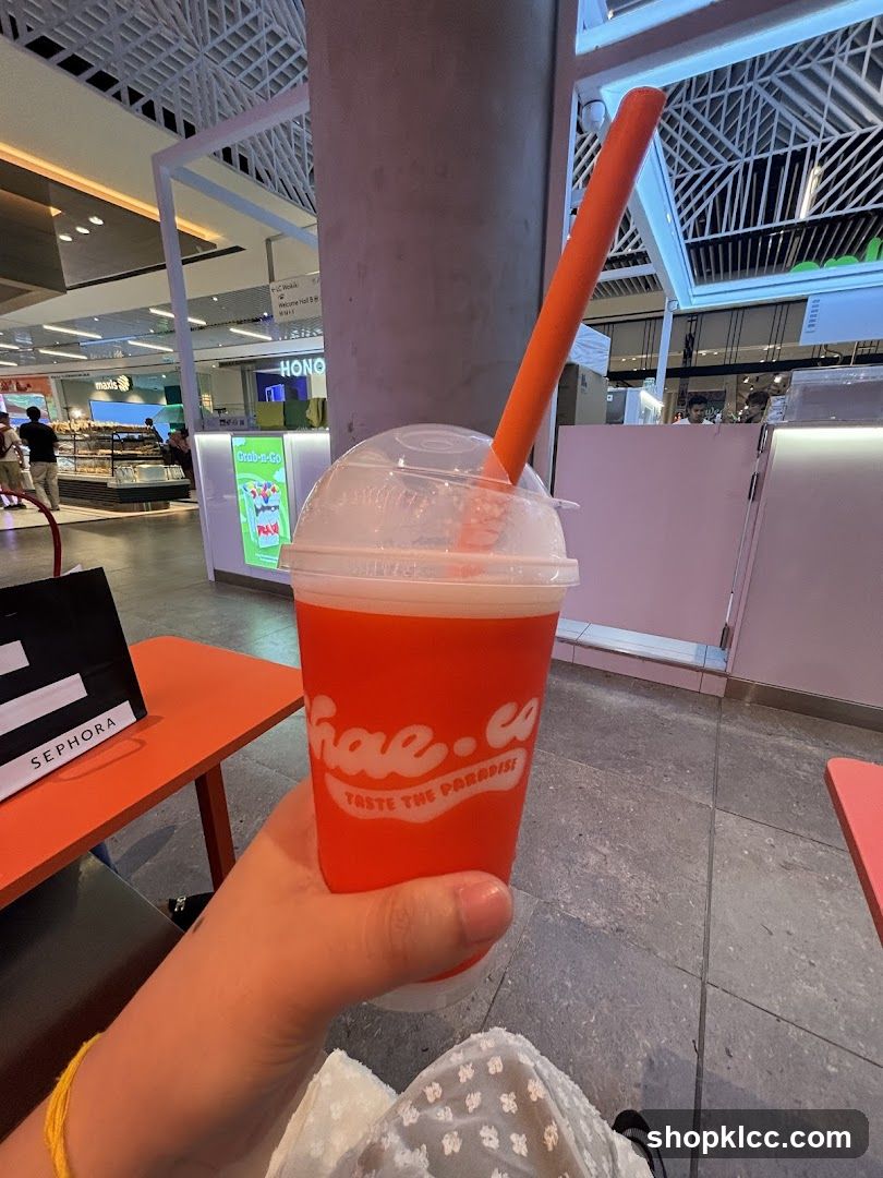 Orange Drink with Straw