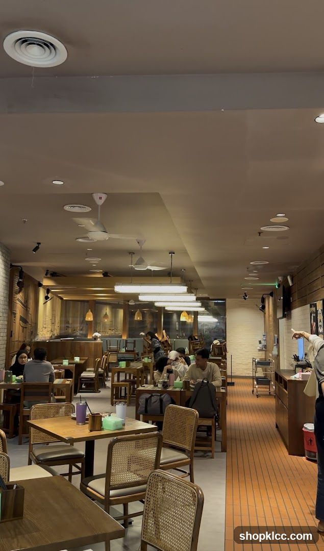 Restaurant Interior with Patrons