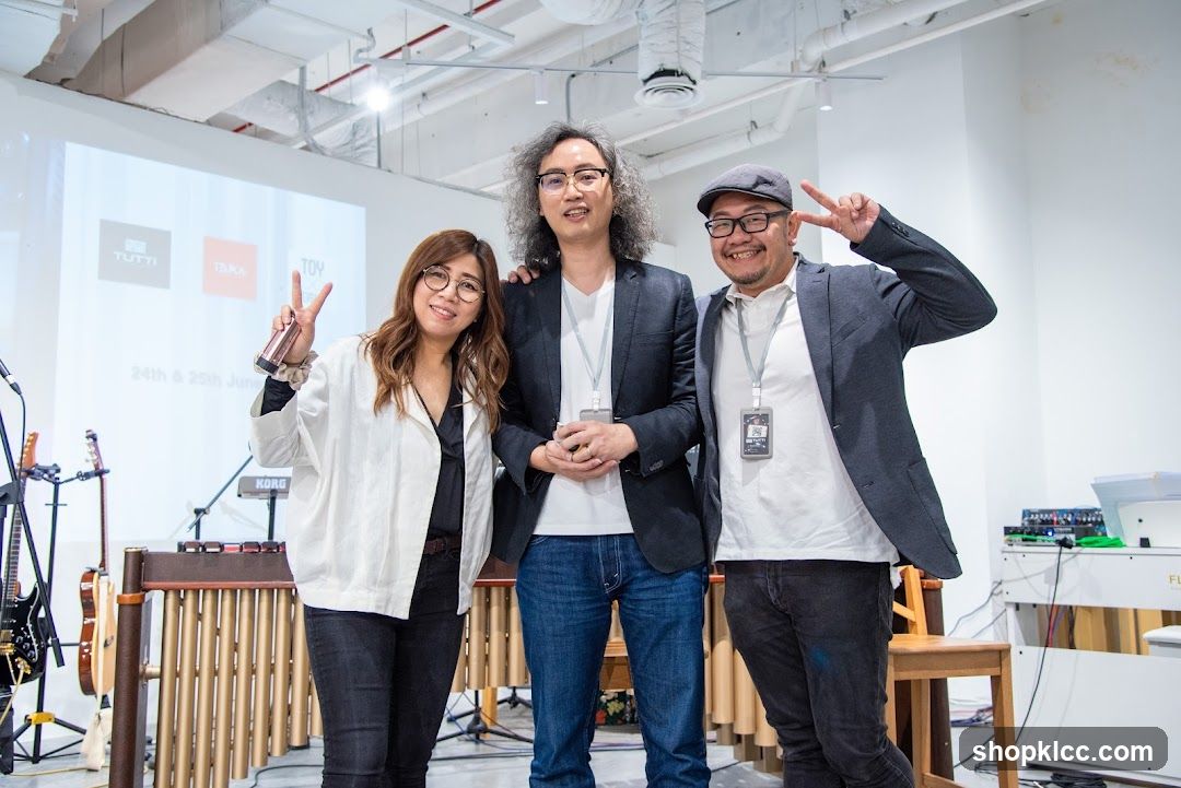 Three people posing for a photo
