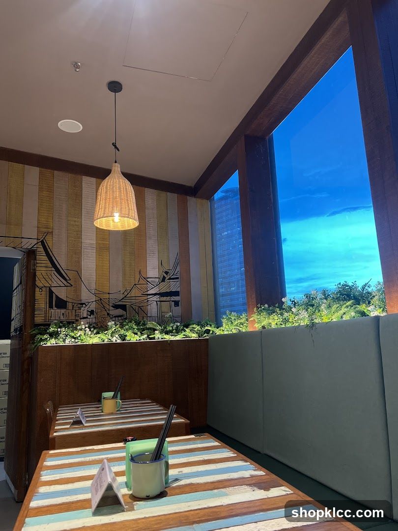 Restaurant Interior with View
