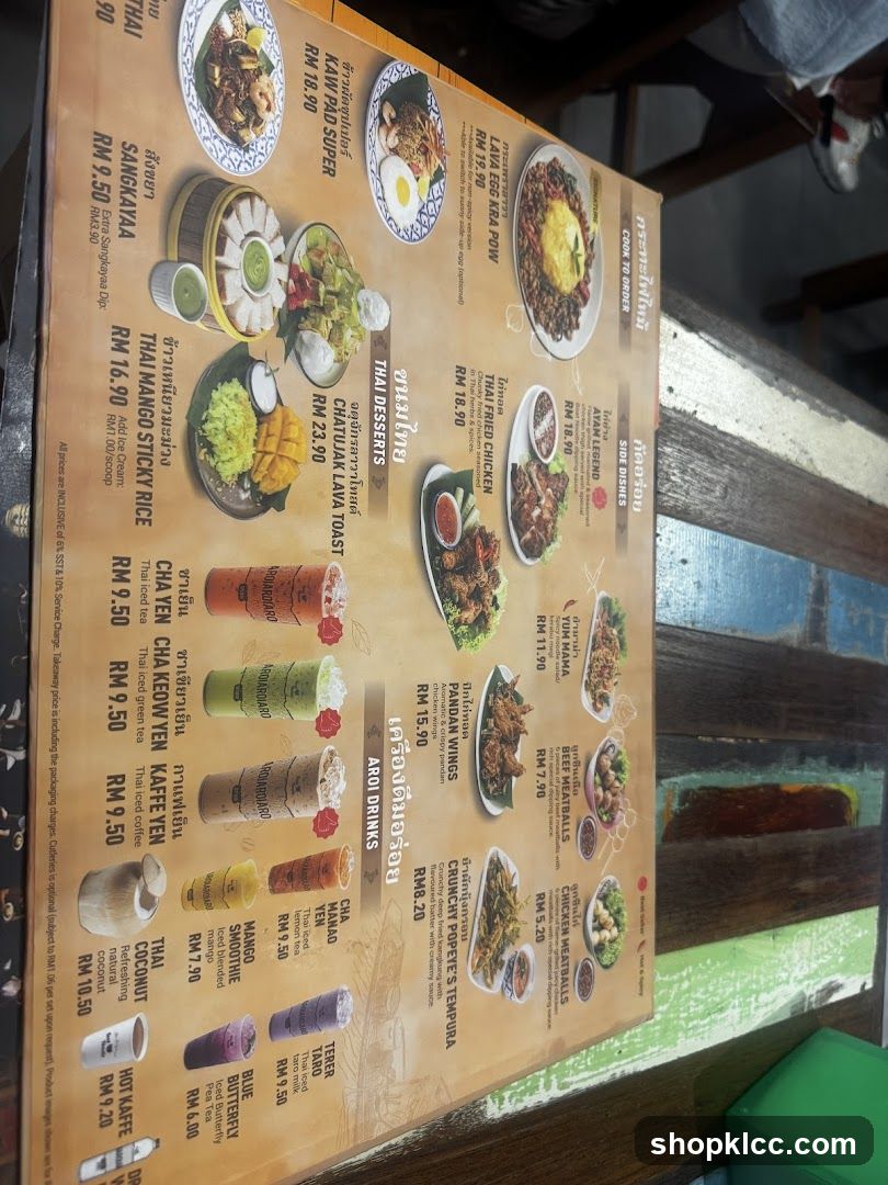 Thai Menu