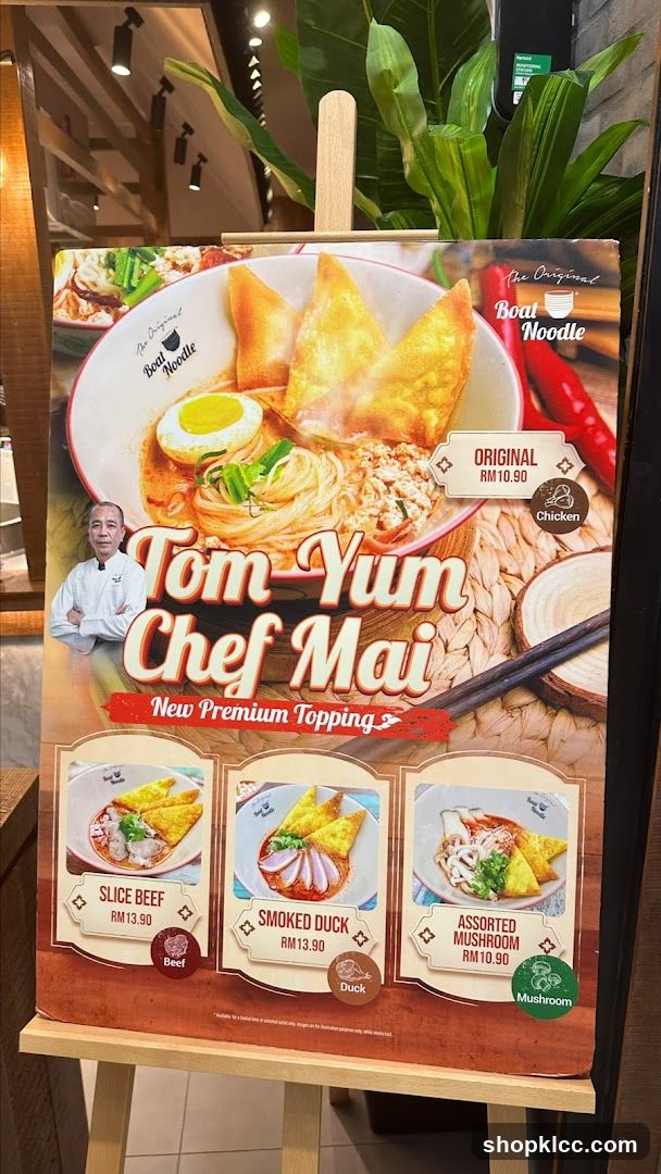 The Original Boat Noodle Menu