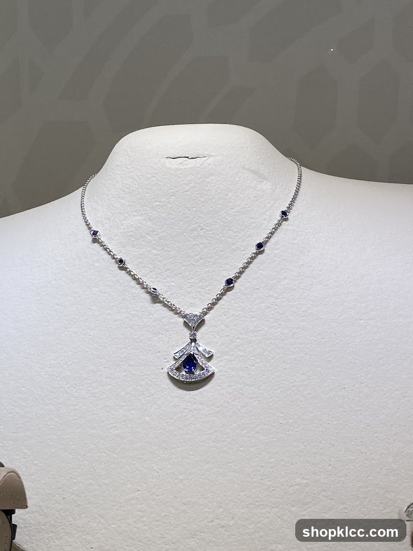 Diamond and Sapphire Necklace