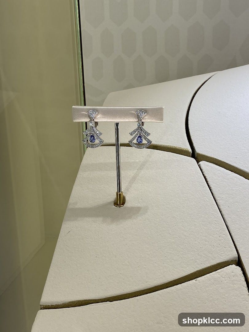 Diamond and Sapphire Earrings