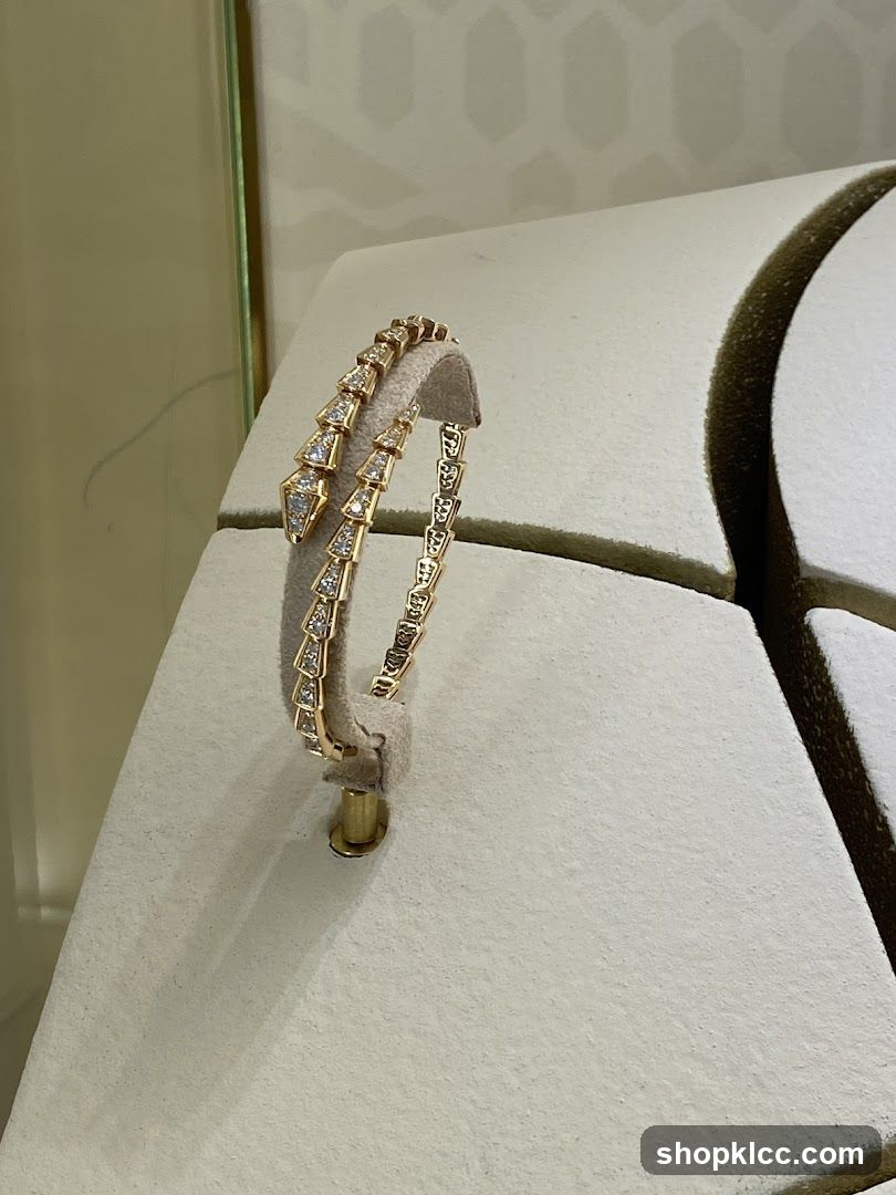 Diamond and Gold Serpent Bracelet