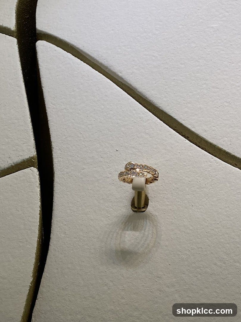 Diamond ring on display