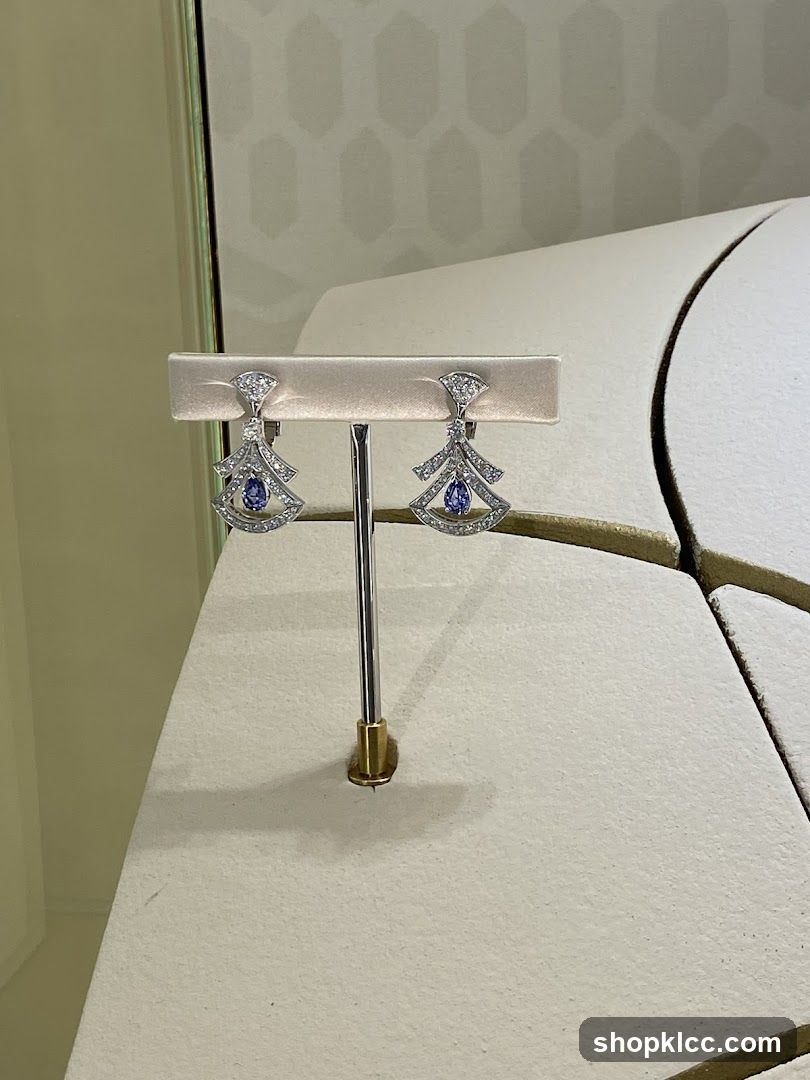 Diamond and Sapphire Earrings