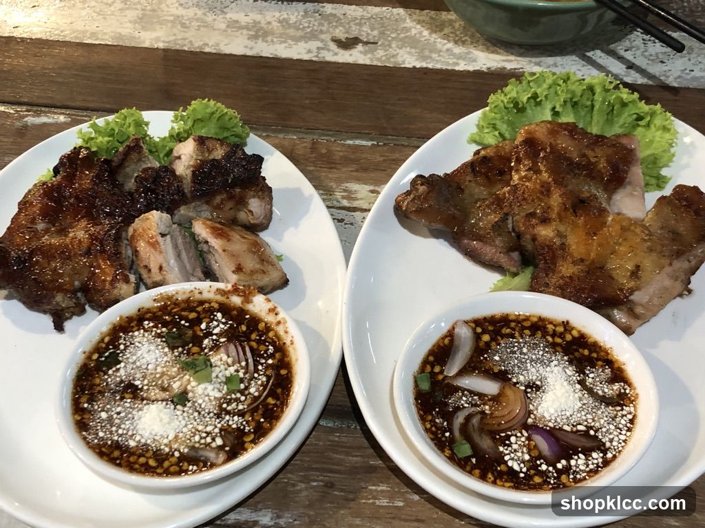 Grilled Meat with Dipping Sauce