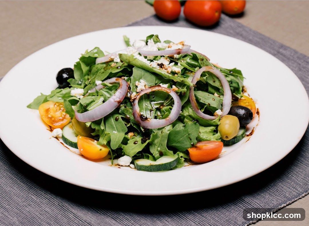 Salad with Tomatoes, Olives, and Feta