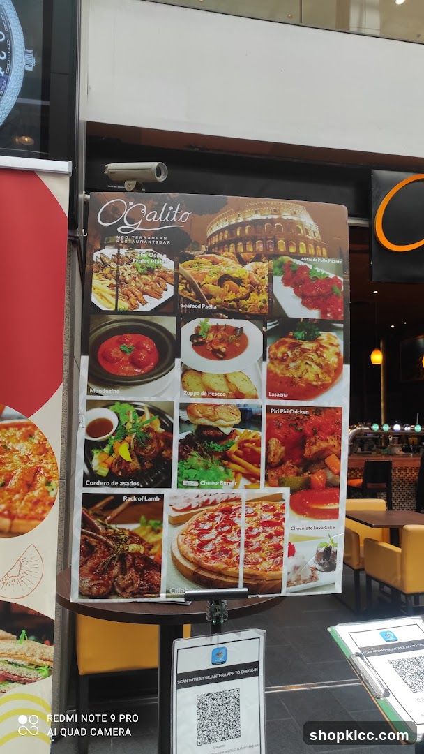 O'Galito Menu Display