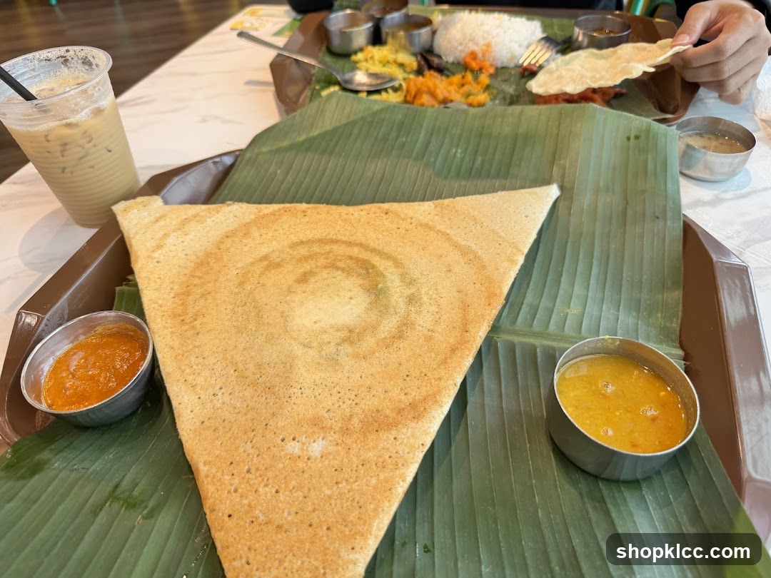 Dosa Meal with Iced Coffee