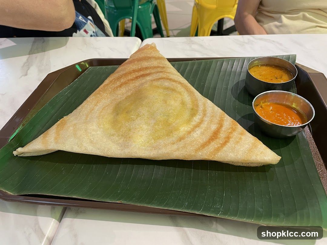 Dosa with Sambar and Chutney