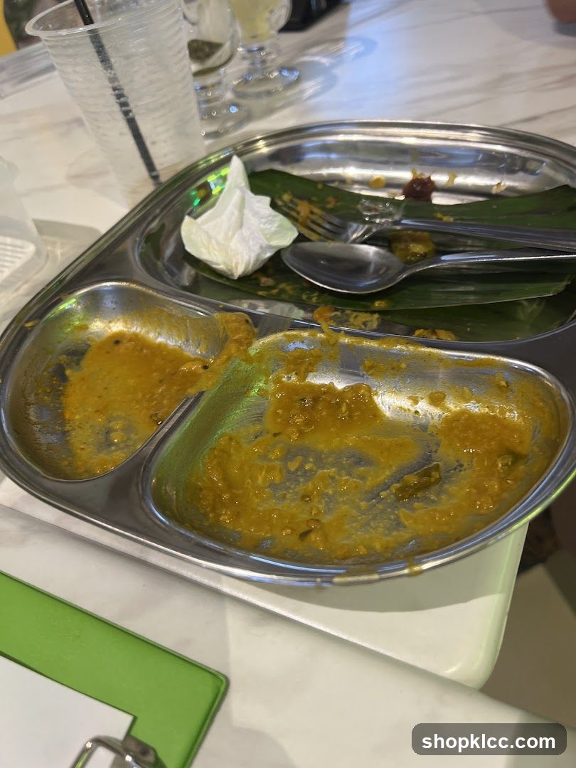 Leftover Food on a Thali Plate