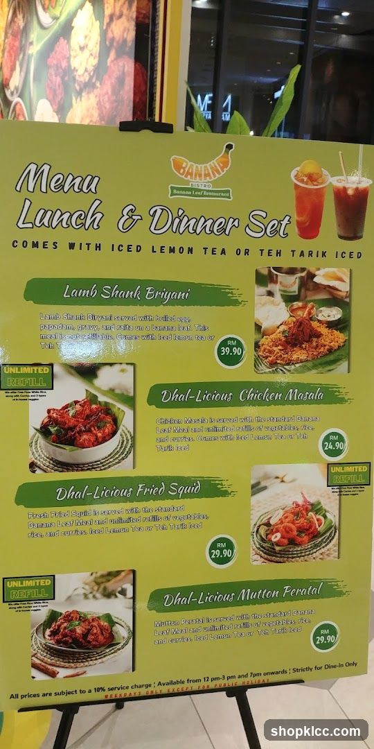 Banana Bistro Lunch & Dinner Set