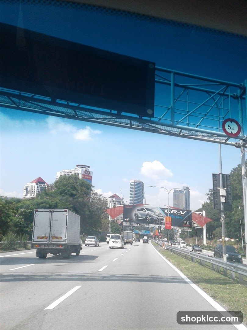 Highway with Billboard Advertisement