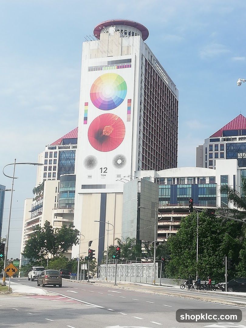 Building with large graphic display