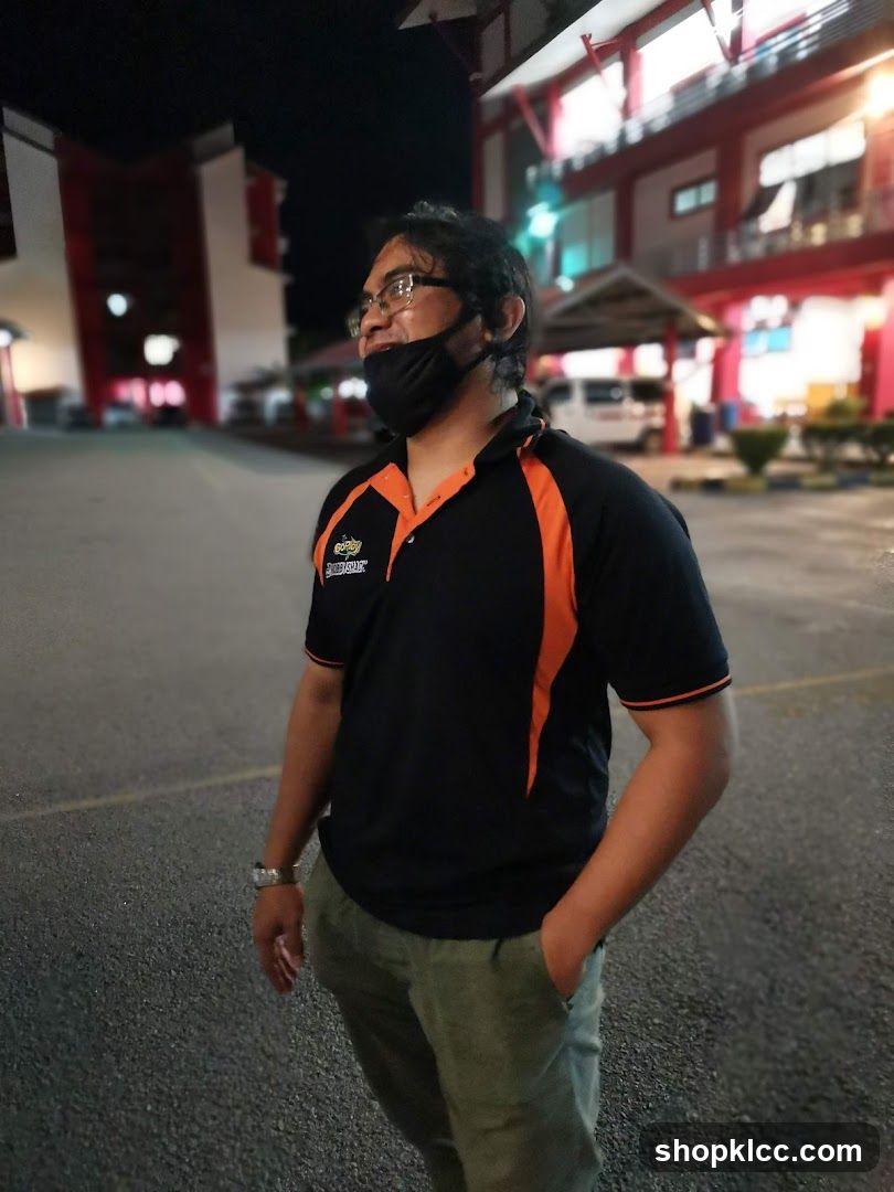 Man in Polo Shirt and Mask