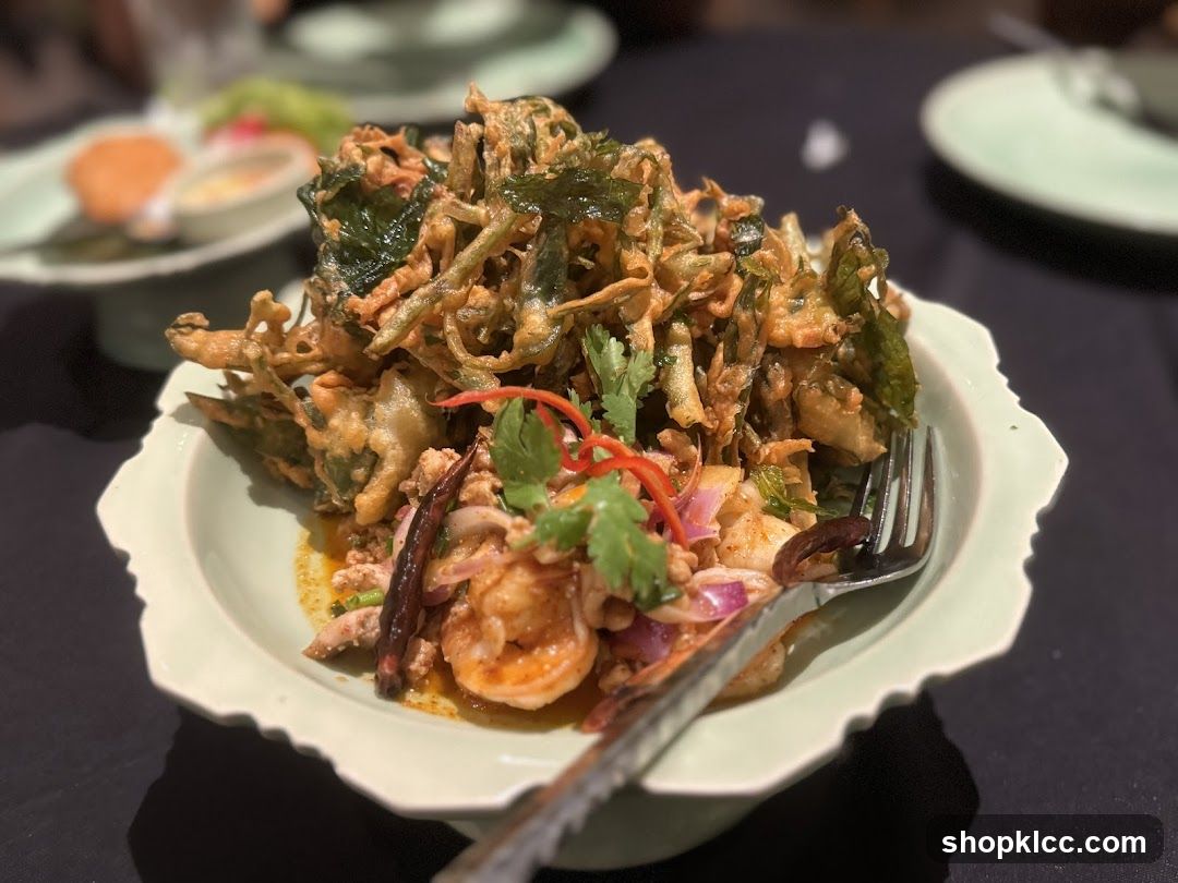Shrimp and Crispy Greens Salad