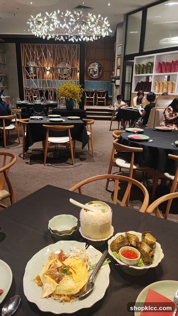 Restaurant Interior with Food