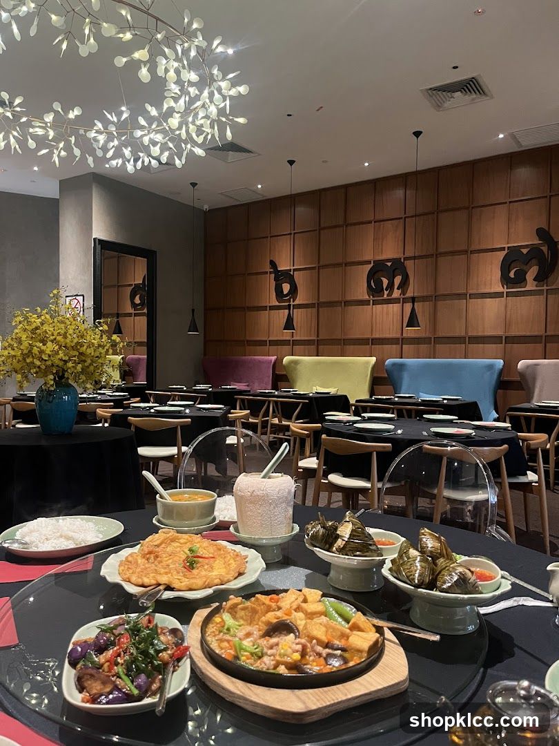 Restaurant Interior with Food