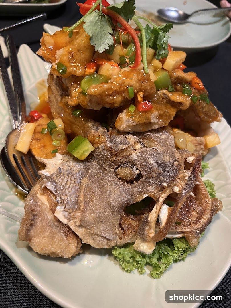 Whole Fried Fish with Sweet and Sour Sauce
