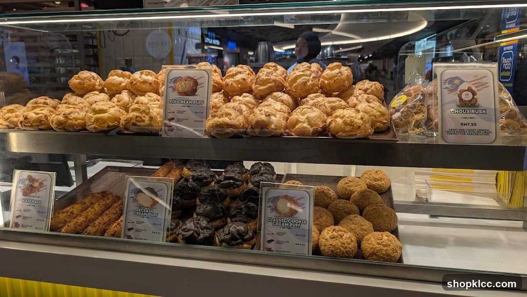 Assortment of Cream Puffs and Pastries