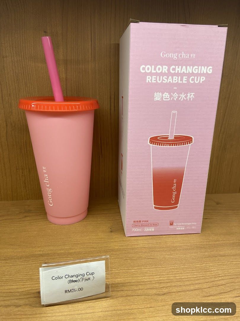 Gong Cha Color Changing Reusable Cup