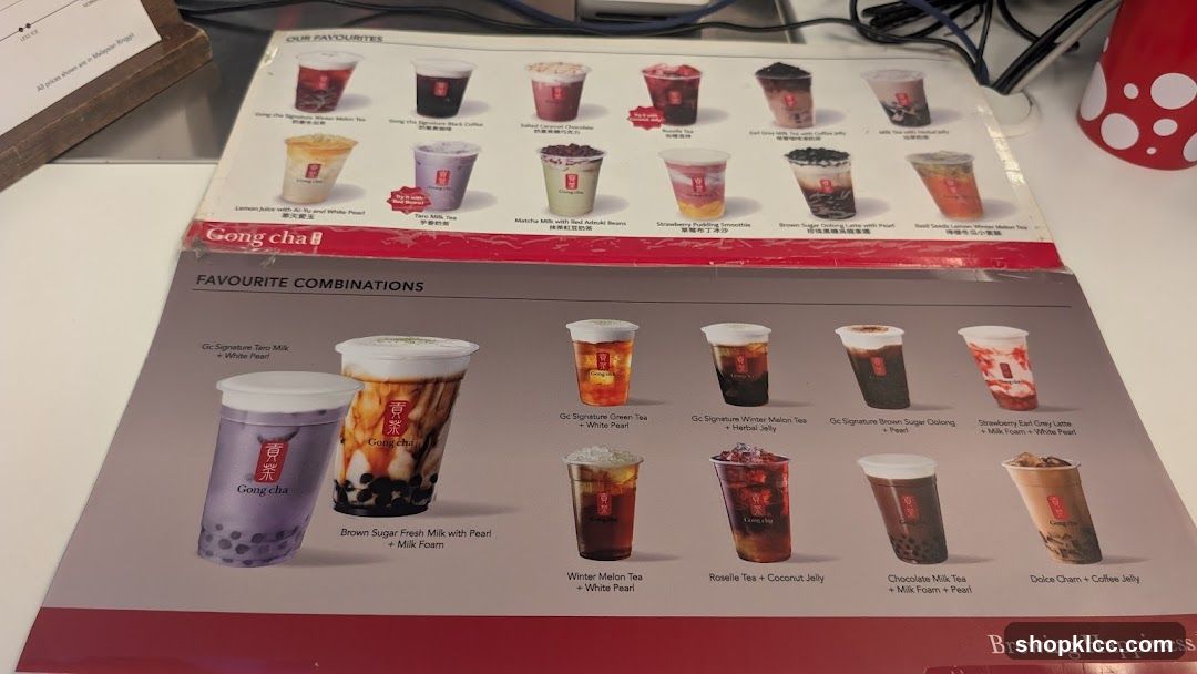 Gong Cha Menu
