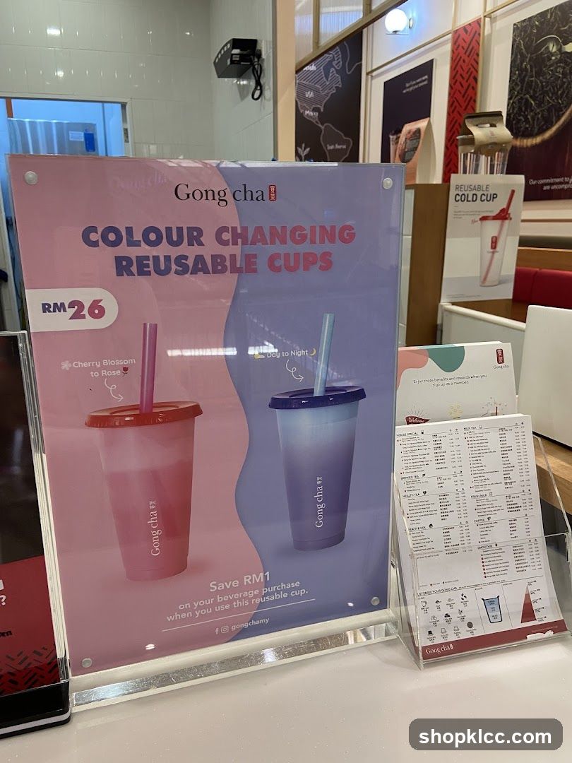 Gong Cha Colour Changing Reusable Cups