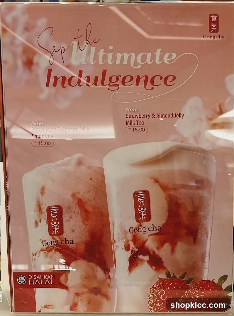 Gong Cha Strawberry & Almond Jelly Drinks