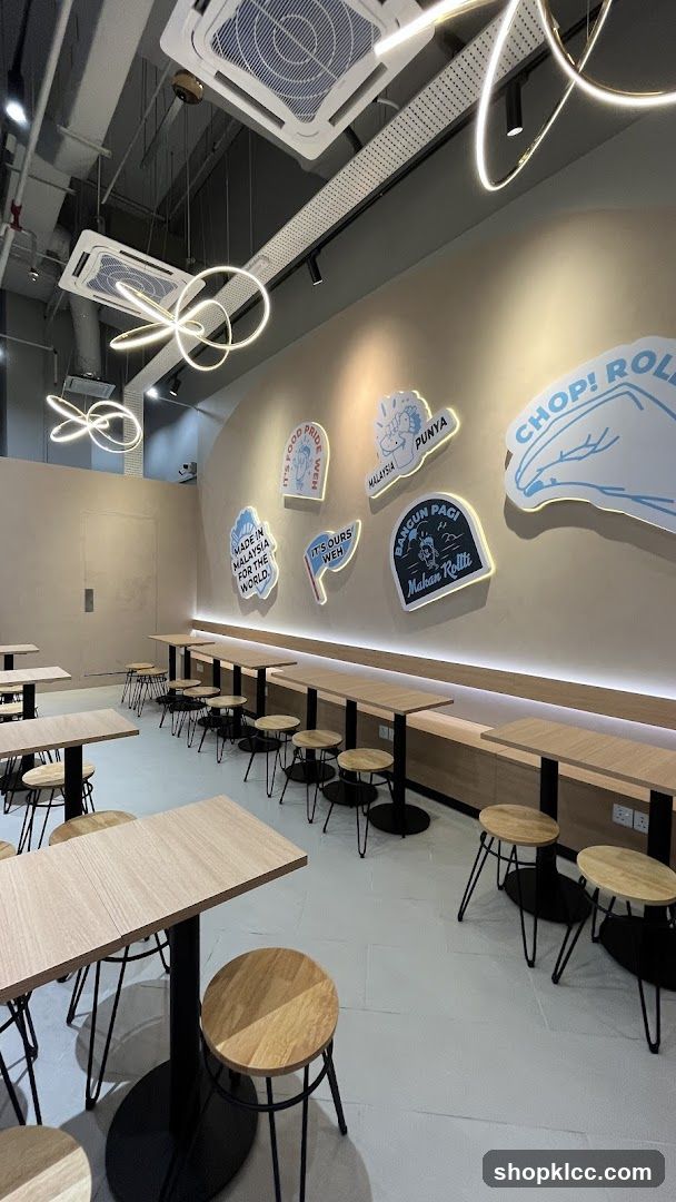 Restaurant Interior with Decorative Wall Art