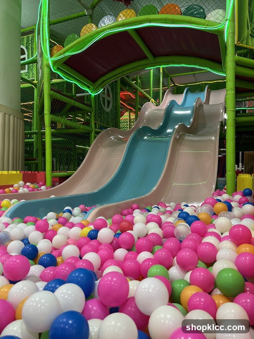 Indoor Playground with Ball Pit and Slides