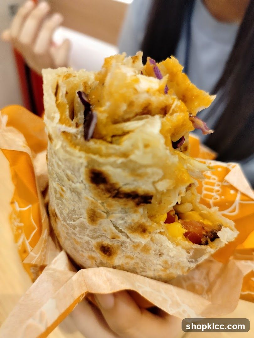 Close-up of a wrap