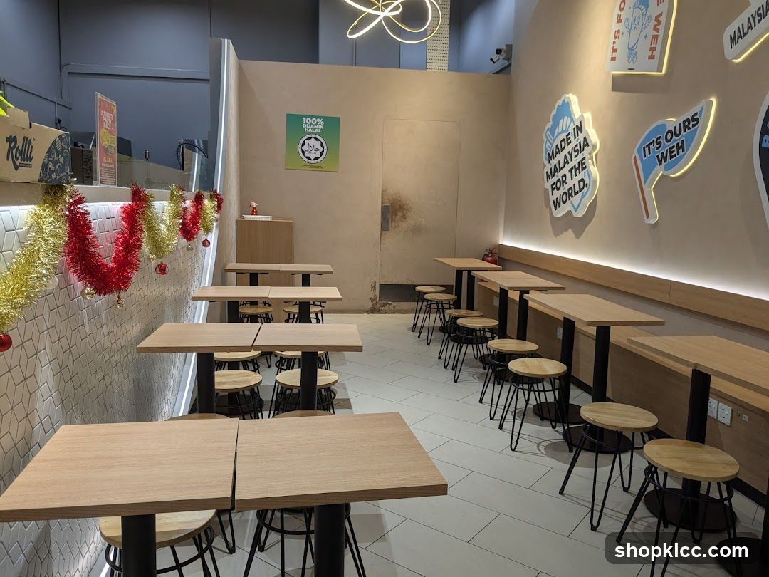 Restaurant Interior with Festive Decorations