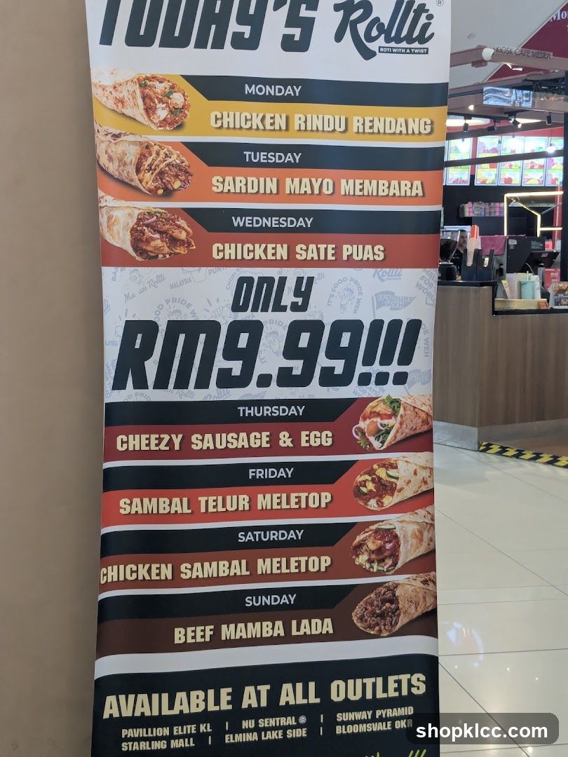 Today's Rollti Menu