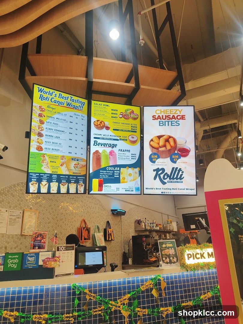 Food and Beverage Menu Display