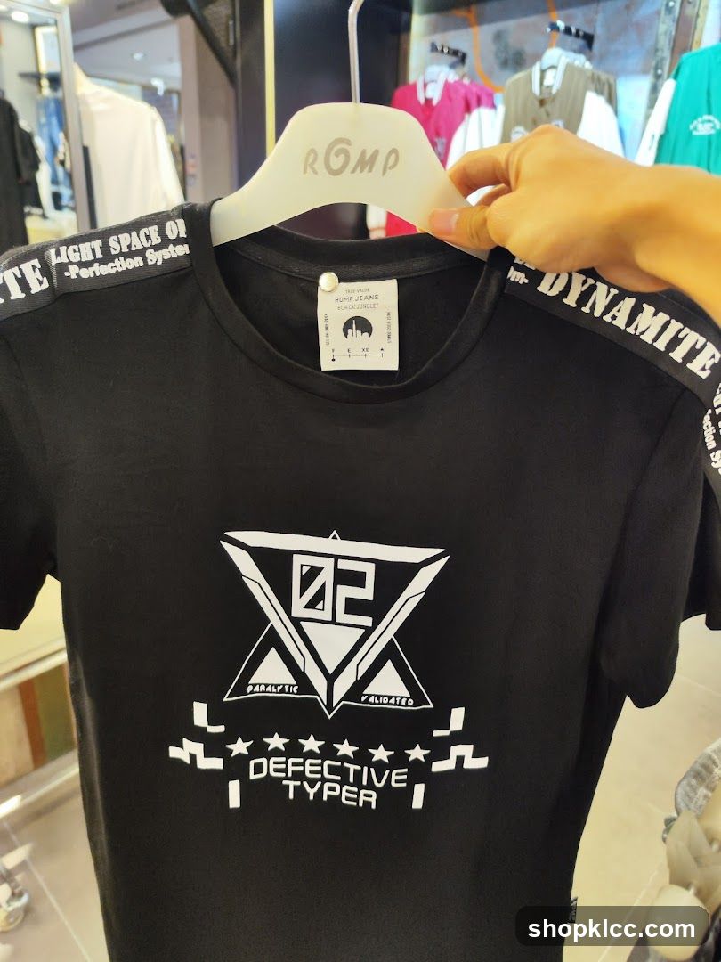 Black T-shirt with graphic print
