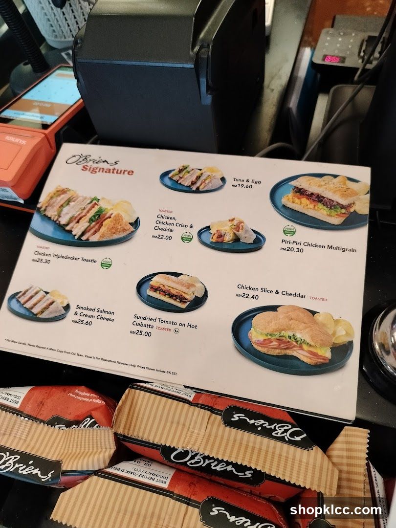 O'Briens Signature Menu